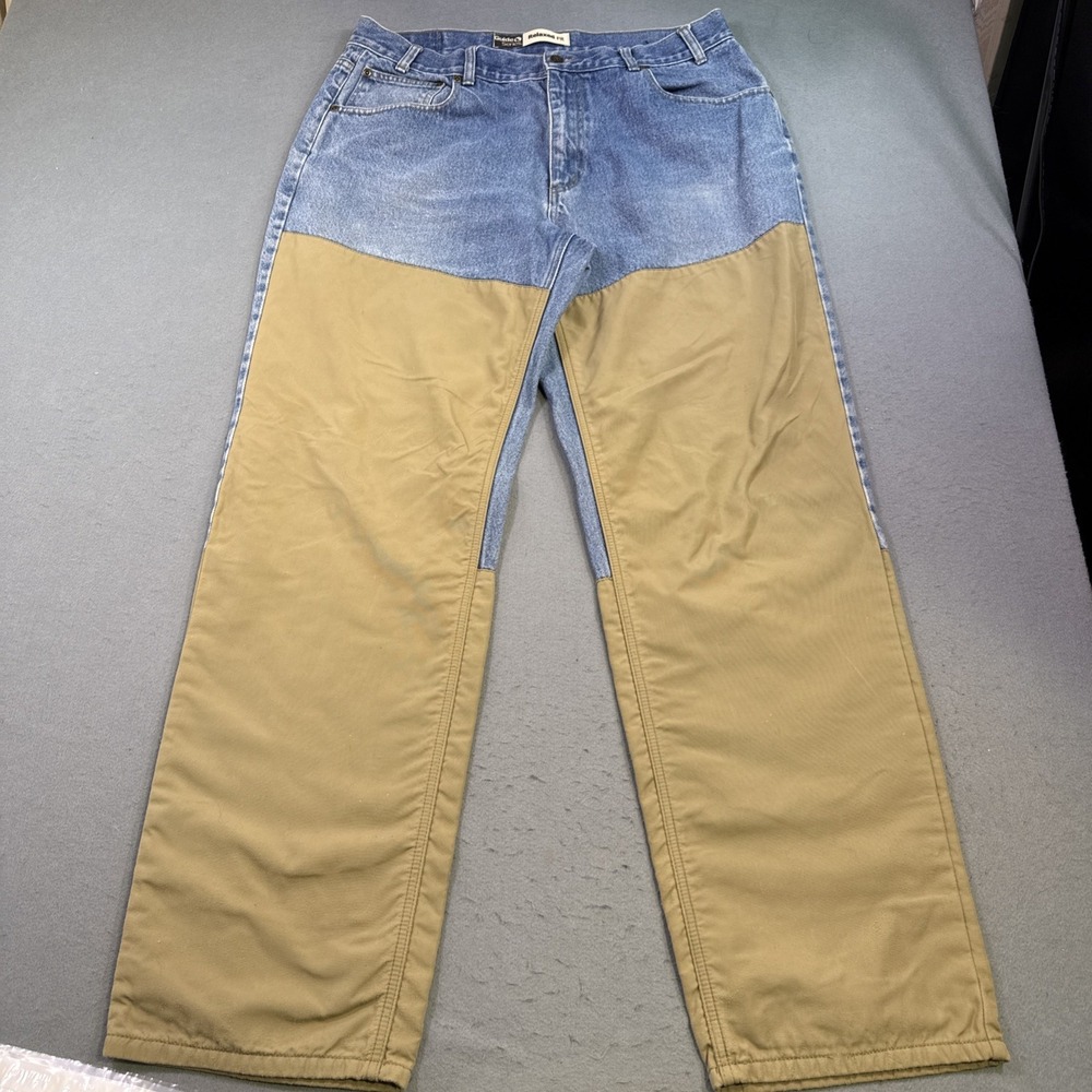 Guide Series Pants Men's 38 x 34 Relaxed Fit Double Leg Brush Guard Denim Canvas